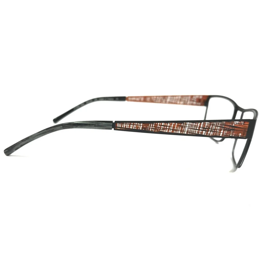 J.F. Rey Eyeglasses Frames JF2586 0060 Matte Black Orange Woven 55-18-145
